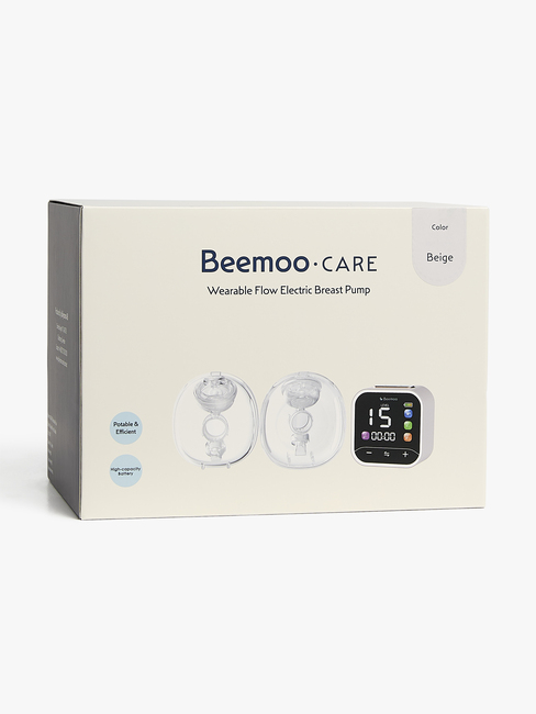 Beemoo CARE Wearable Flow Elektrisk Brystpumpe Dobbelt, Beige