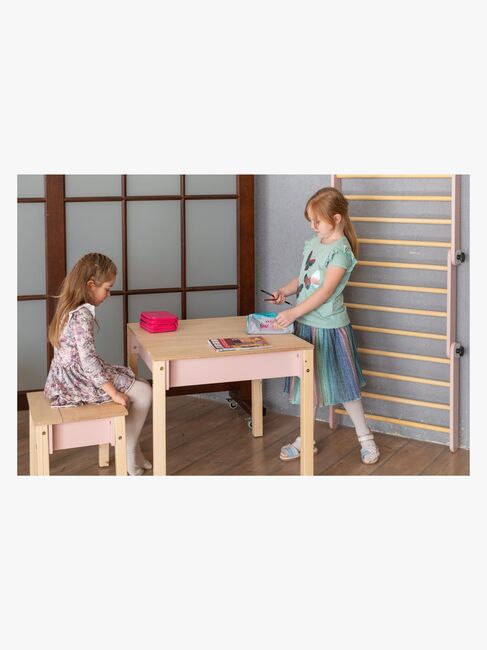 Family-scl Smart Opbevaring Bord med Stol, Pink