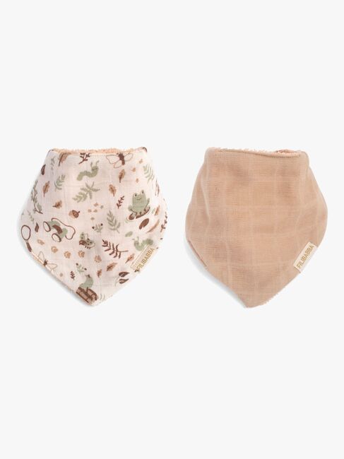 FILIBABBA Bandana Savlemække 2-pak, Little Wonders/Warm Grey