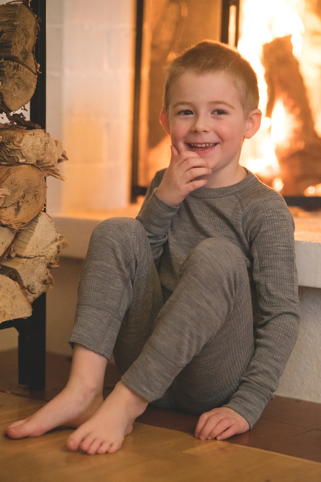 Lindberg Rib Merino Skiundertøj Merinould, Grey Melange