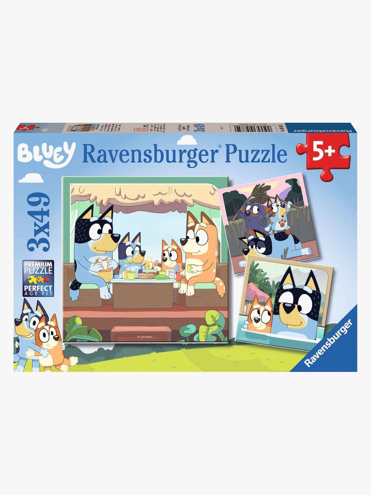 Ravensburger Puslespil Bluey 3x49 Brikker