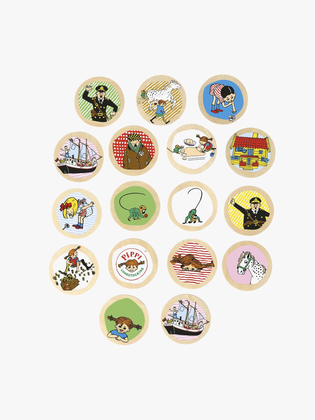 Pippi Huskespil Træ