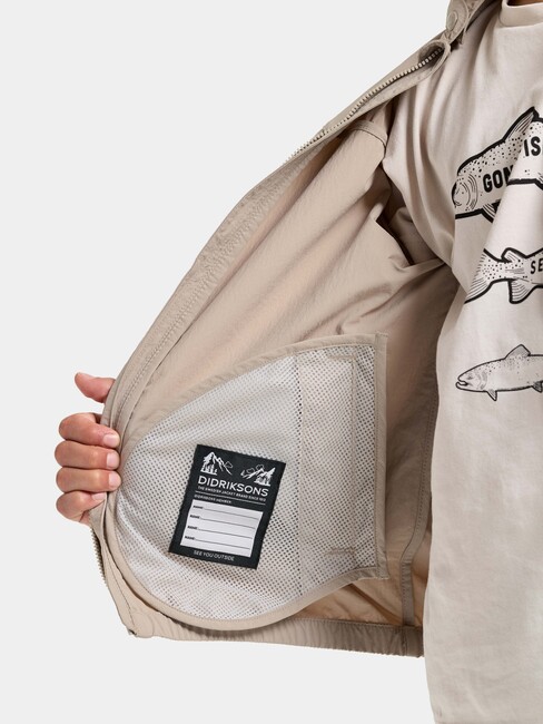 Didriksons Jasper Vindtæt Friluftsjakke, Beach beige