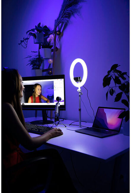 Kodak Desk Ring Light Lampe 10 Tommer, Hvid