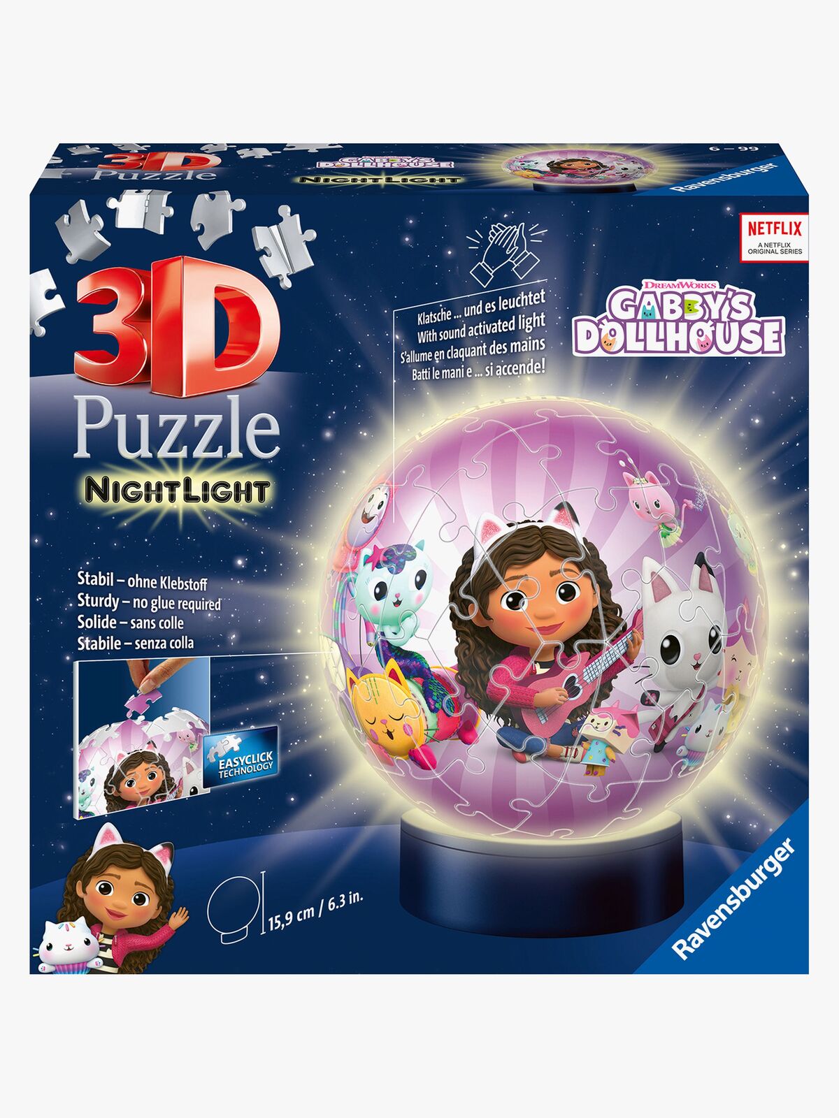 Ravensburger Gabby's Dollhouse 3D-puslespil Natlampe 72 Dele