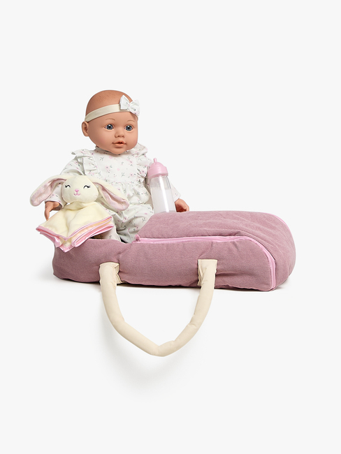 Cloudberry Castle Dukke med Bærekurv 40 cm, Pink