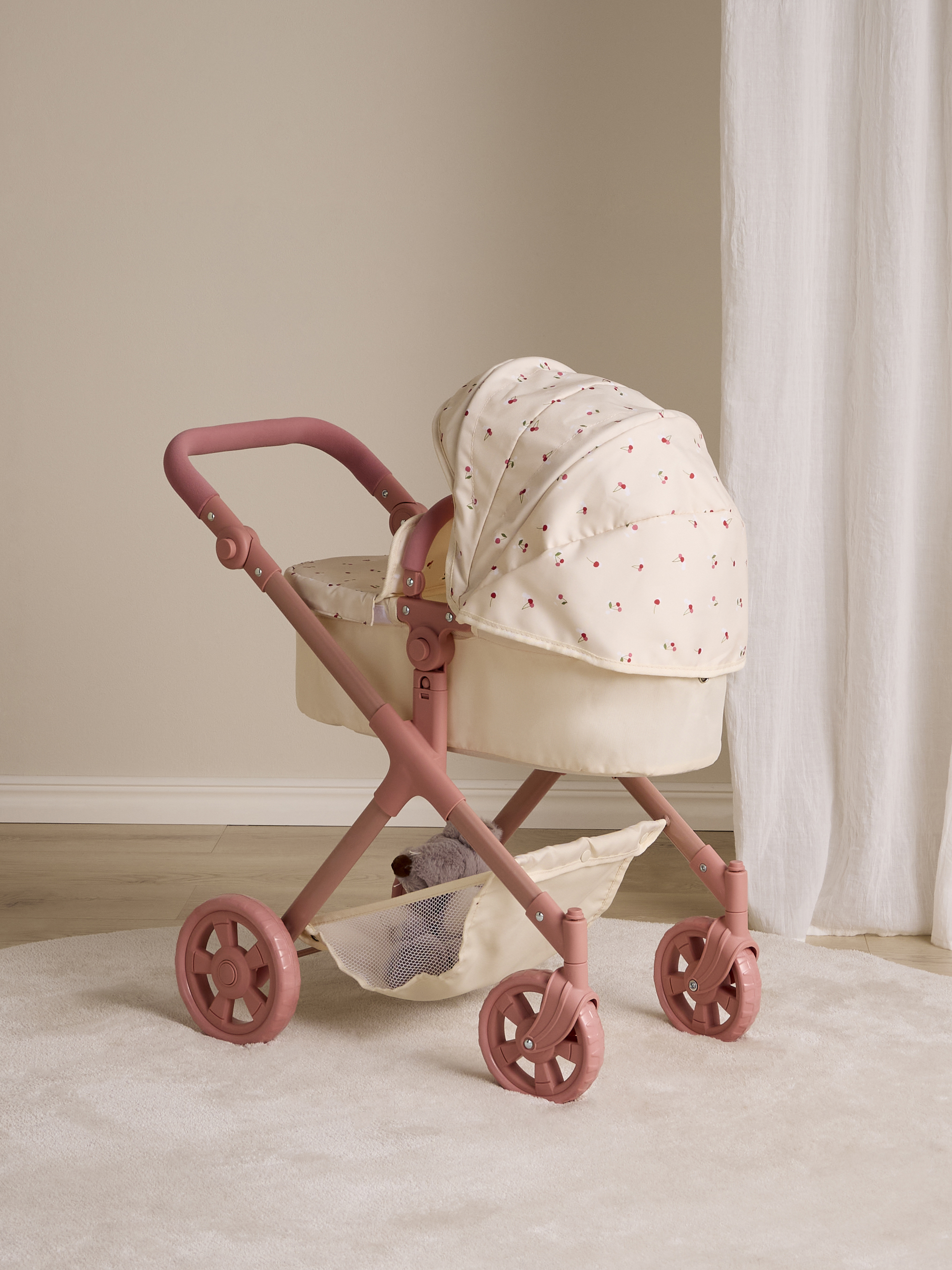 Cloudberry Castle 2-In-1 Dukkevogn Small, Lyserød