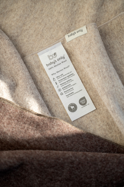 Baby's Only Newborn Tæppe Merinould TOG 1, Brushed Ecru