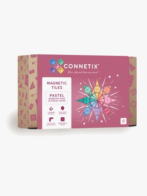 Connetix Magnetiske Byggeklodser Pastel Geometry Pack 40 Dele