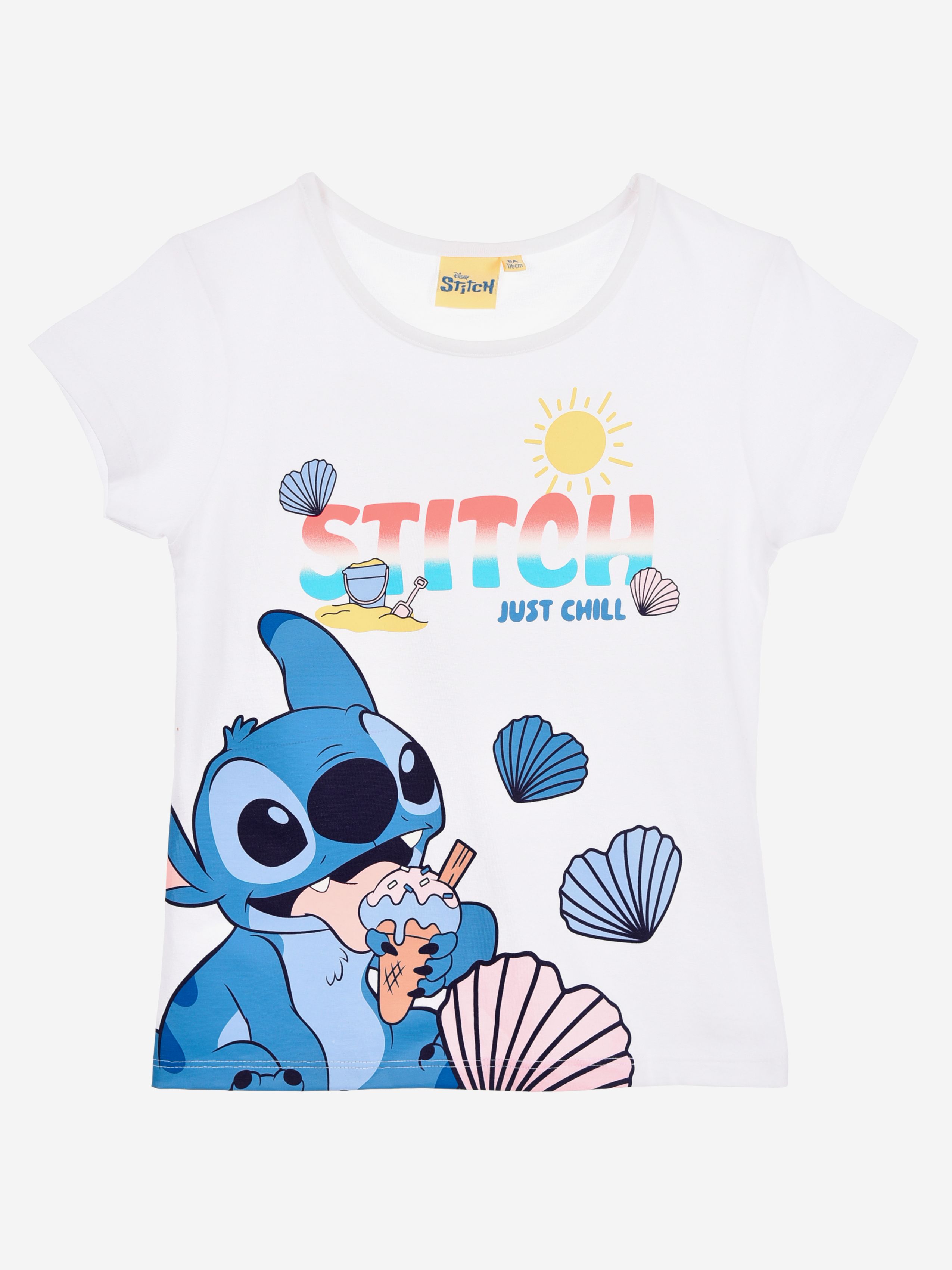 Disney Stitch T-shirt, Hvid, 104-110