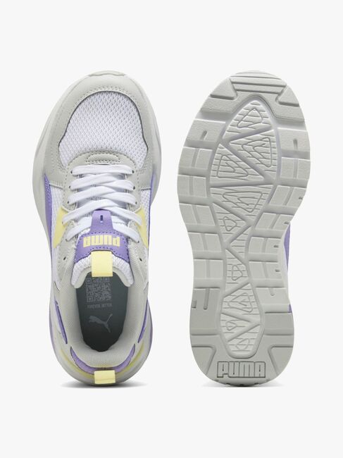 Puma Trinity Lite Jr Sneakers, White/Lavender Alert/Glacial Gray