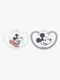 NUK Space Mickey Mouse Sut 2-pak Silikone Str. 1, Grey/White