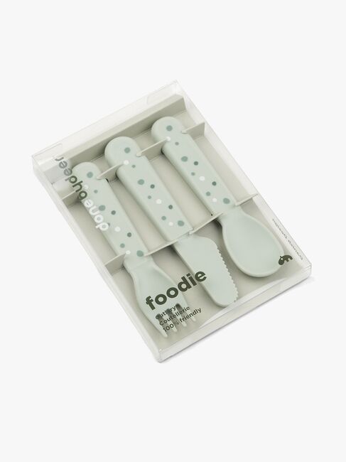 Done By Deer Foodie Bestik Happy Dots, Grøn