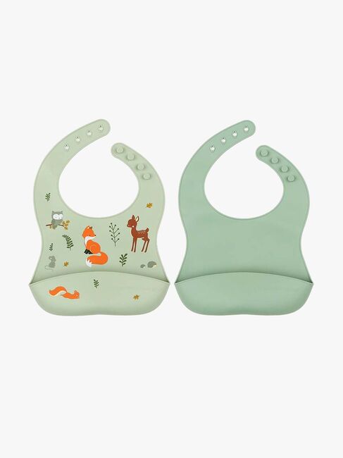 A Little Lovely Company Silikonehagesmæk 2-pak, Skovens Venner