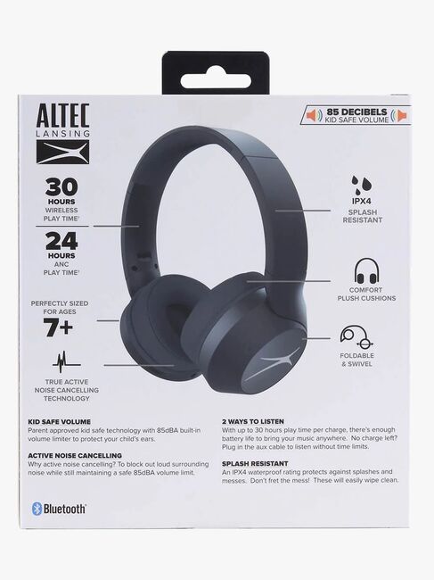 Altec Lansing Høretelefoner Trådløse ANC 2-i-1, Sort