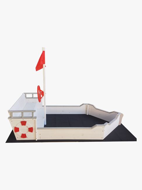 Woodlii Sandkasse i Træ Båd, Hvid