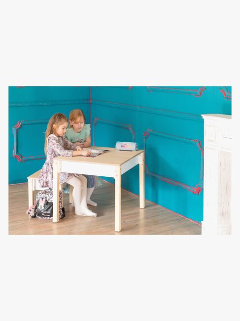 Family-scl Smart Opbevaring Bord med Stol, Hvid