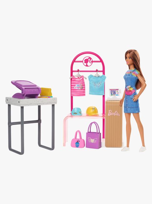 Barbie Legesæt med Dukke Make & Sell Boutique