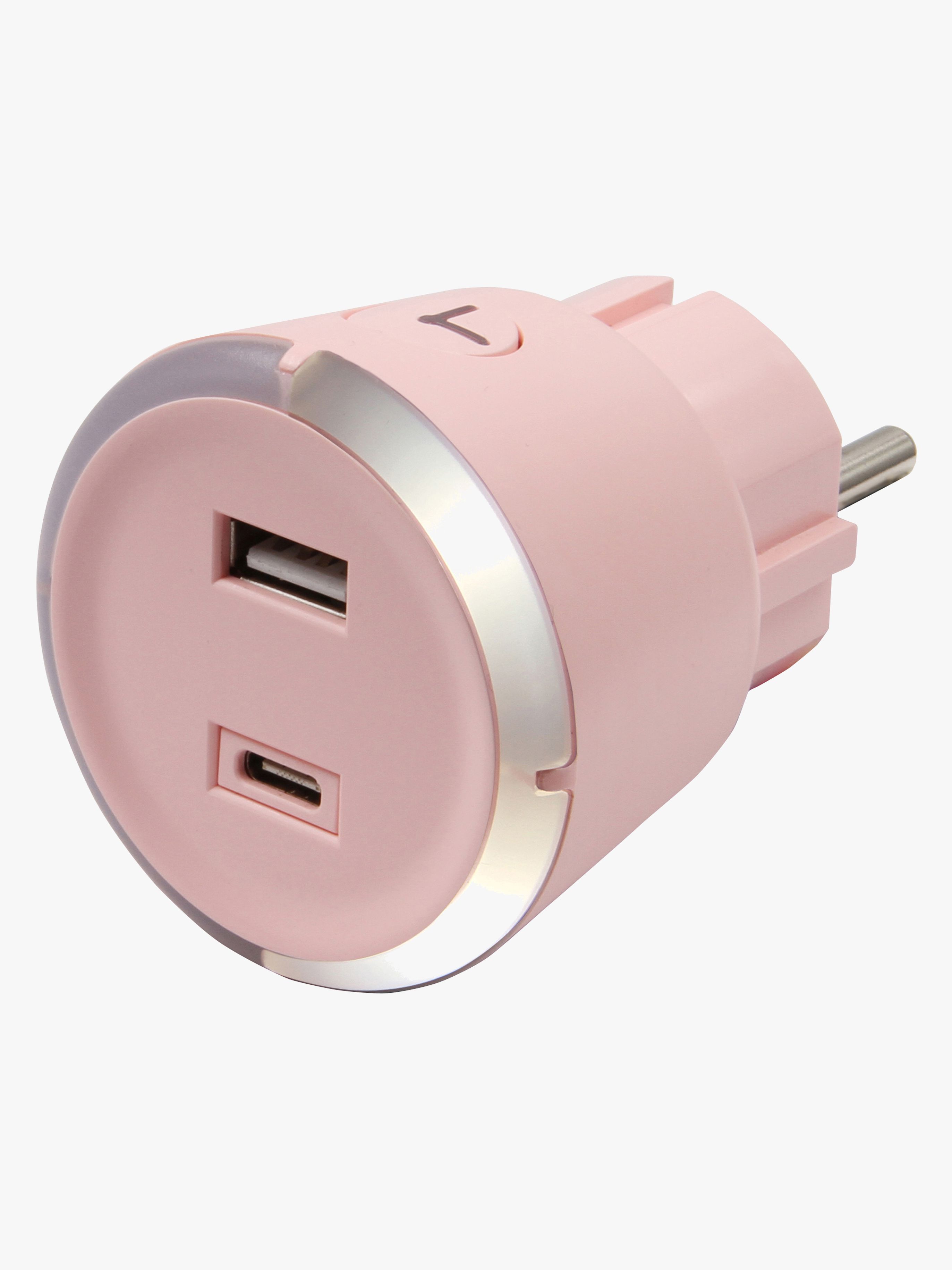 CAPiDi USB Oplader / Timer A+C, Pink