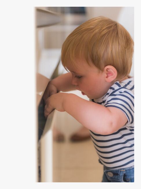 Safe & Care SureCatch Selvklæbende Lås til Nederste Skuffe, Hvid