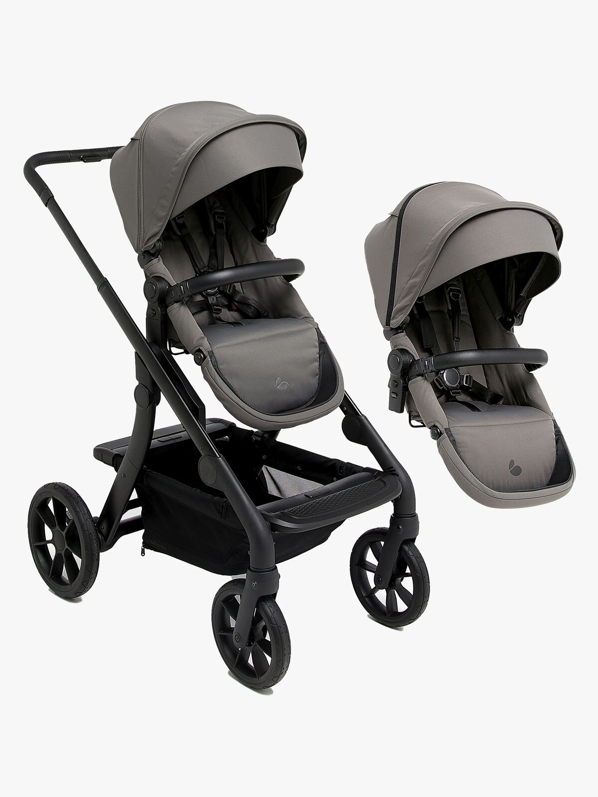 Beemoo Pro Max Søskendevogn, Mocha Grey