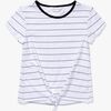 Luca & Lola Barletta Top, White/Black Stripes