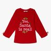 Luca & Lola Top Santa Is Real, Red