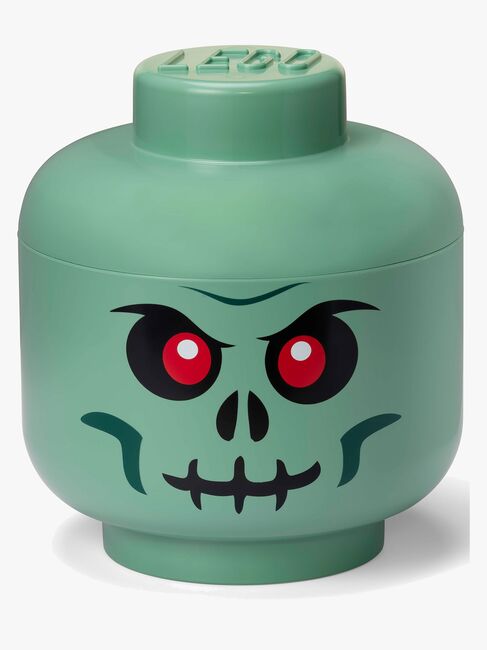LEGO Opbevaringsboks Hoved Skelet Large, Grøn