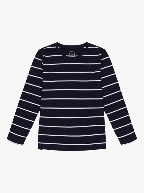 Luca & Lola Abel Langærmet T-Shirt 2-pak, Navy/Stripes