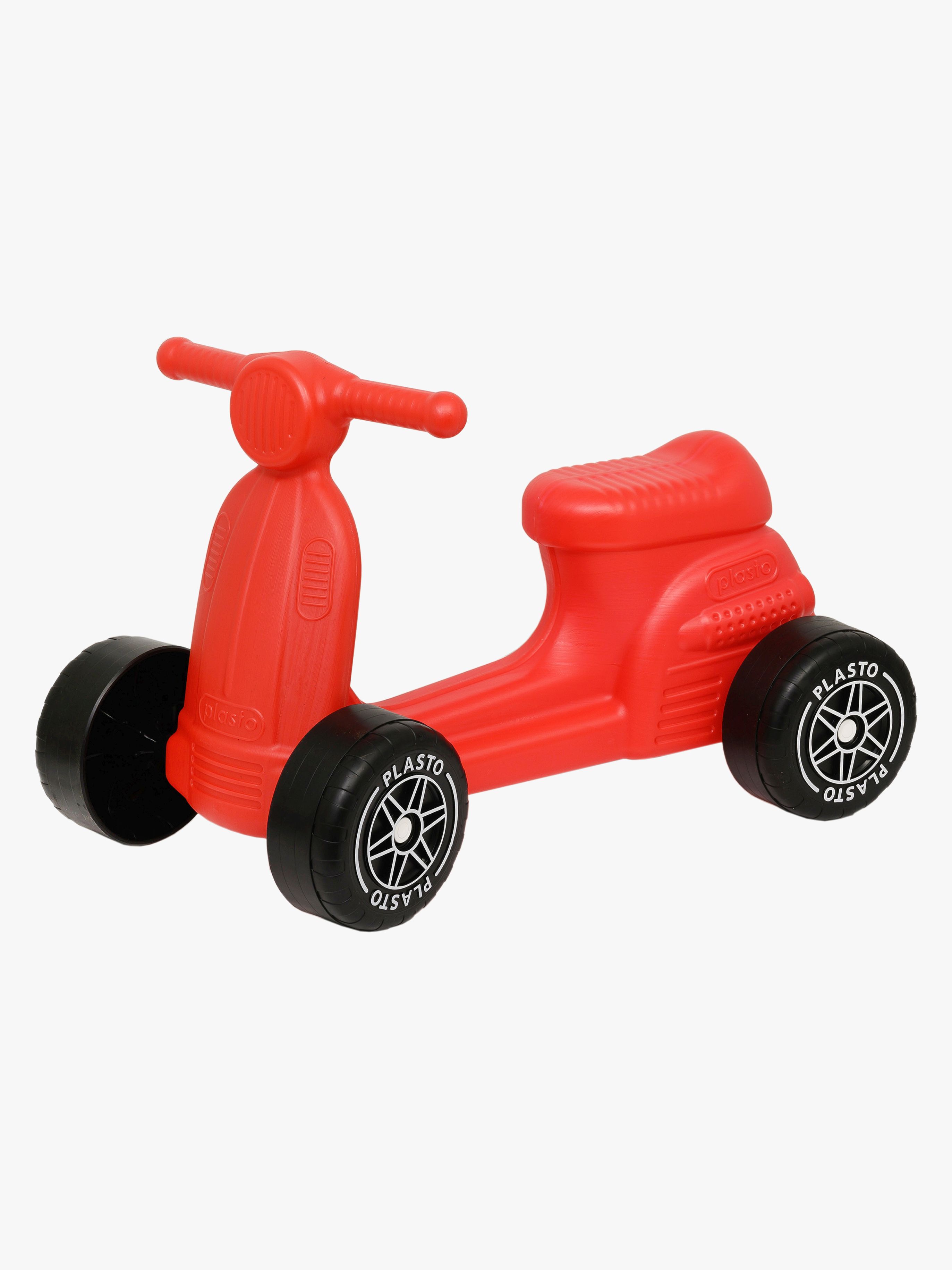 Plasto Scooter med Lydsvag Hjul 50 cm, Rød