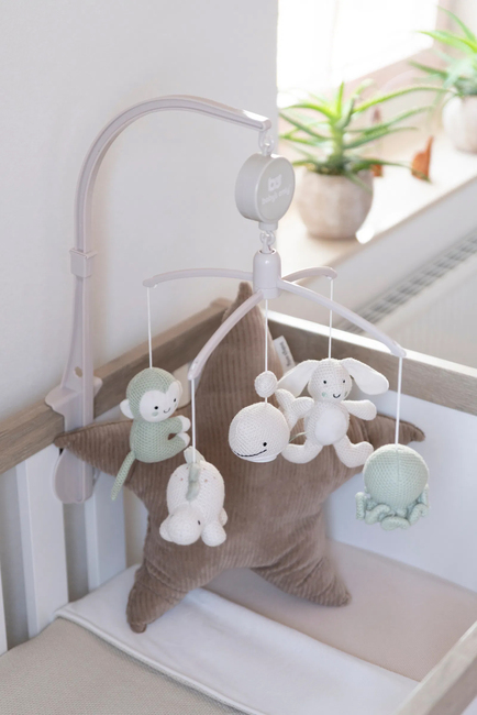 Baby's Only Musikuro Animals, Laurel Green/Warm Linen