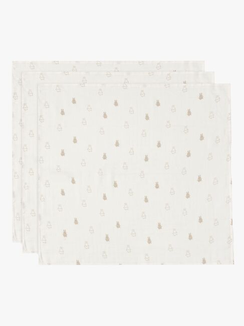 Jollein Happy Miffy Tæppe/ Stofble i Musselin 3-pak, Nougat