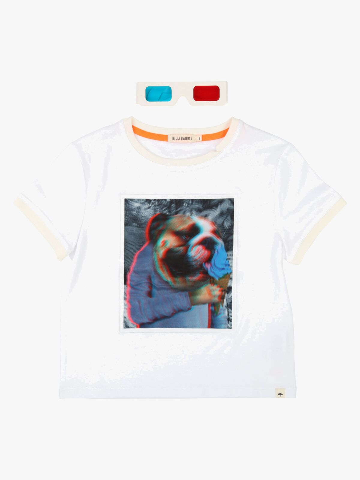 Billybandit T-Shirt & 3D-Briller, White