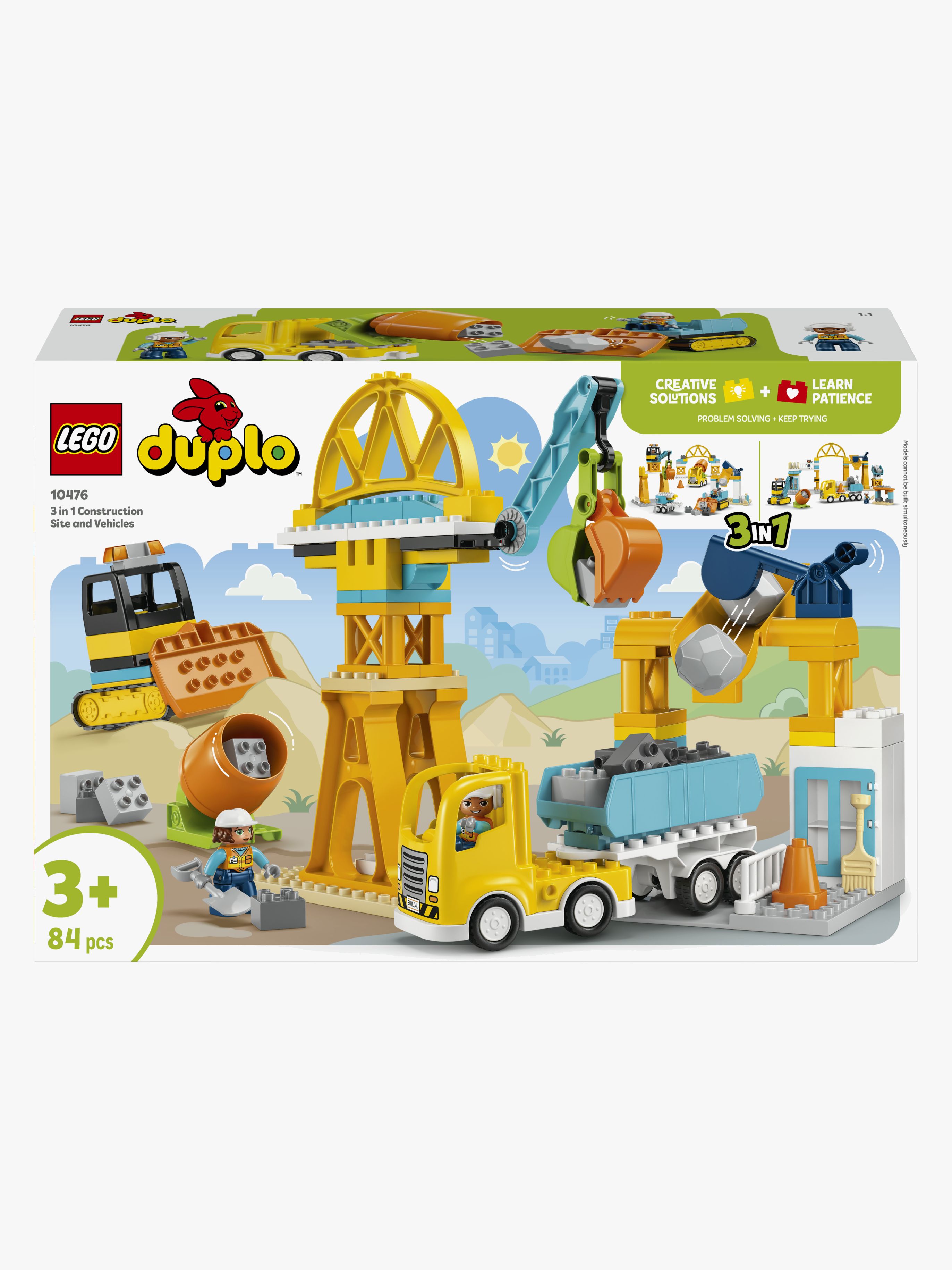 LEGO DUPLO Town 10476 3-i-1 Byggeplads med køretøjer