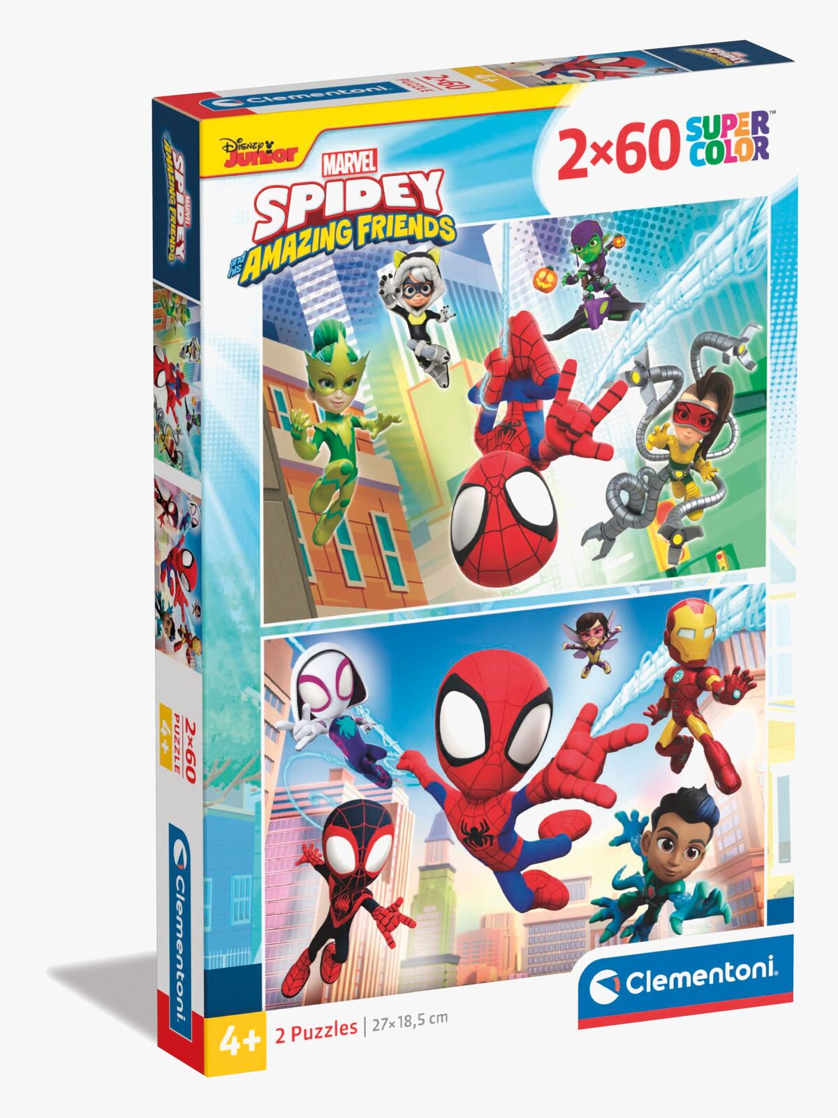 Clementoni Spidey And His Amazing Friends Puslespil 2x60 Brikker