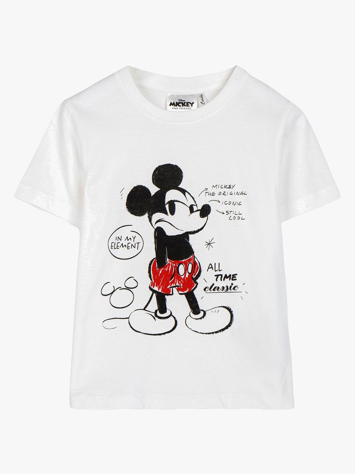 Disney Mickey Mouse T-shirt, Hvid