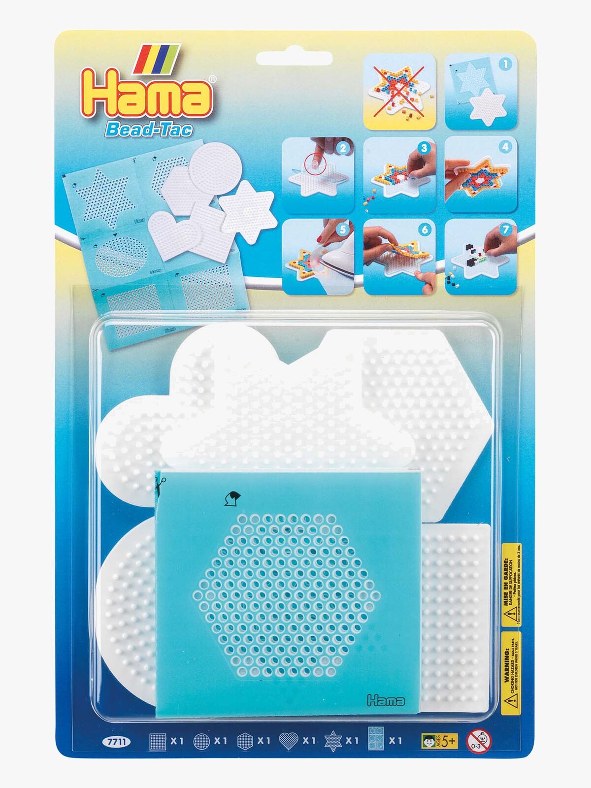 Hama Midi Pegboard Blister 5 stk. m. Perler