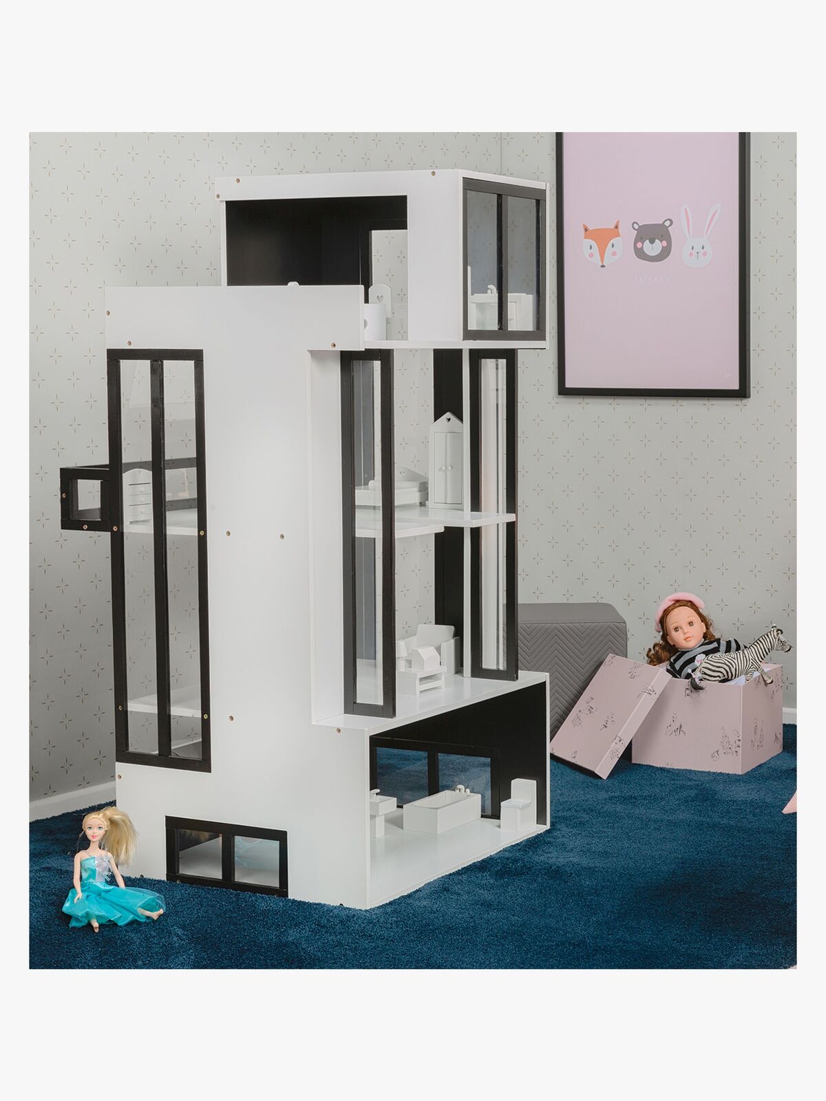 Cloudberry Castle Dukkehus, Sort/Hvid