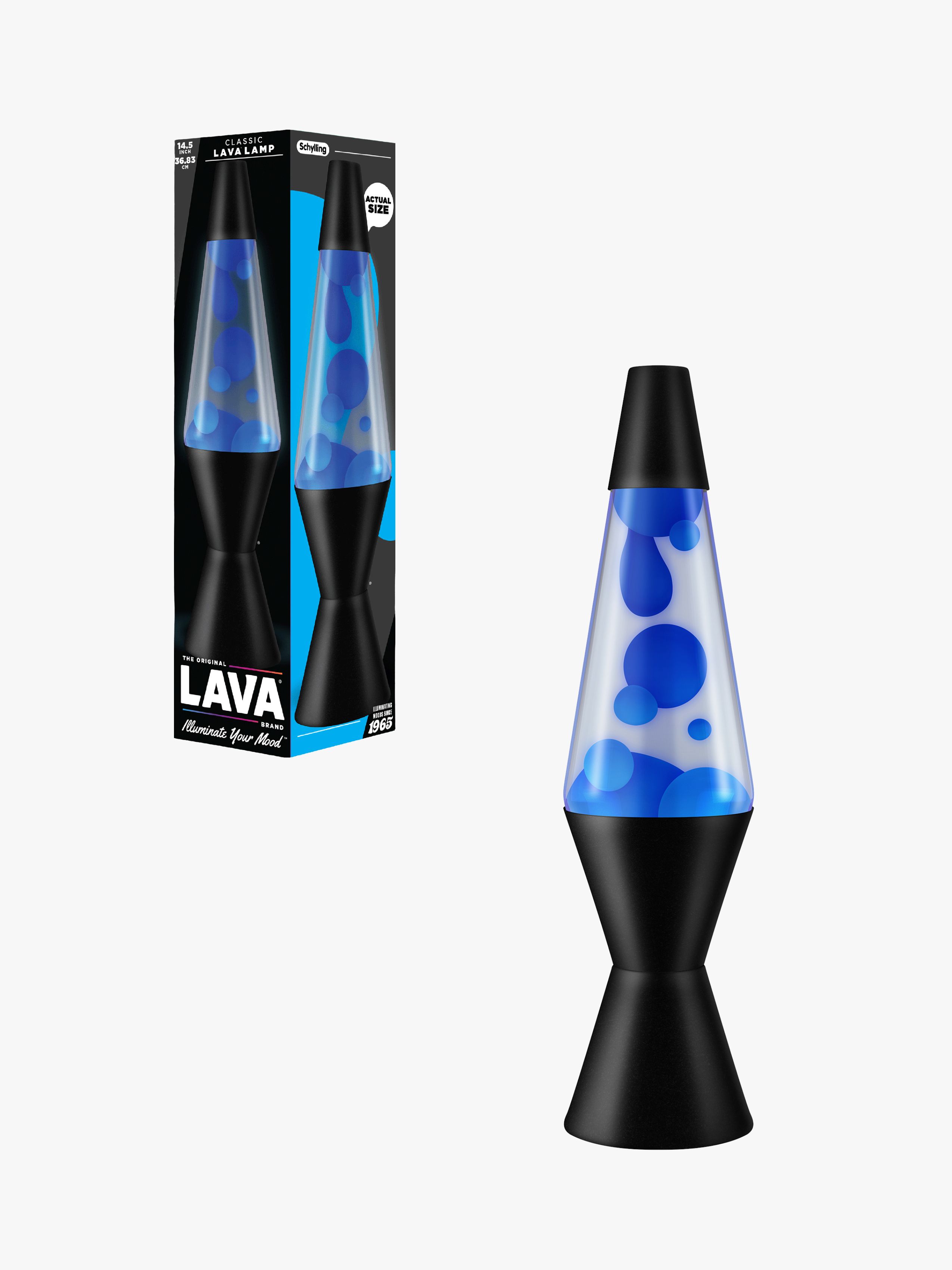LAVA Lampe Neon 37cm, Blå/Sort, Børnelampe