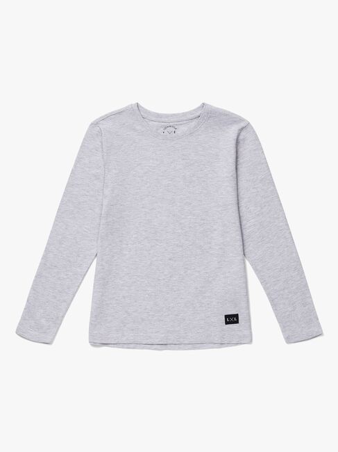 Luca & Lola Abel Langærmet T-Shirt 2-pak, Grey Melange/Brown