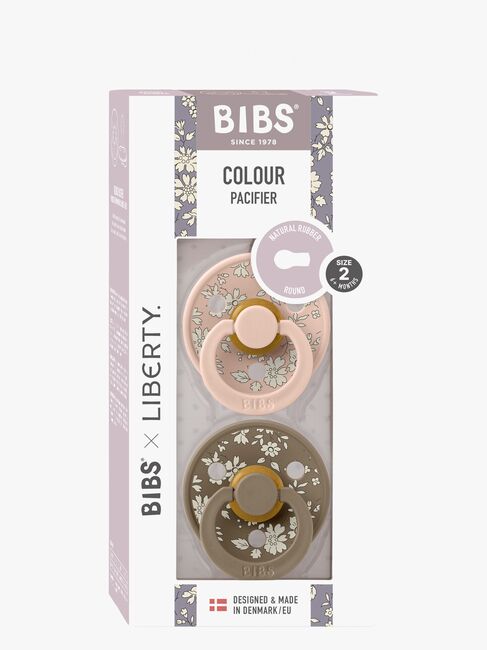 BIBS x Liberty Colour Sut 2-Pak Latex Str. 2 Rund, Capel/Blush Mix