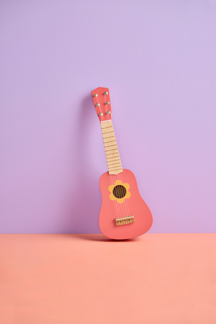Kid's Concept Legetøjsguitar Blomst, Pink