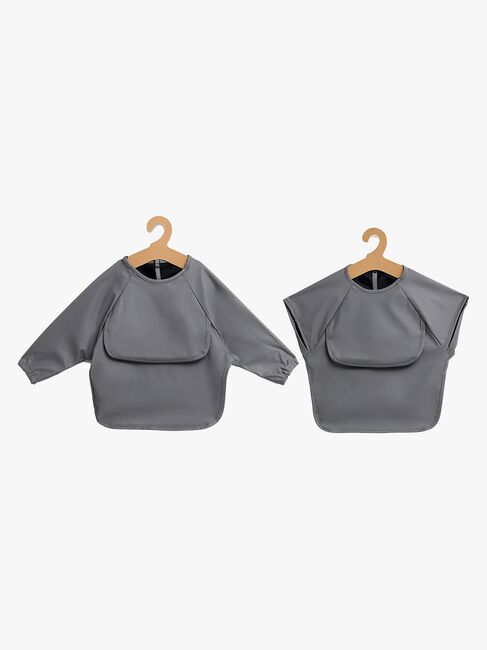Beemoo CARE Bib Hagesmæk 2-pak, Dark Grey