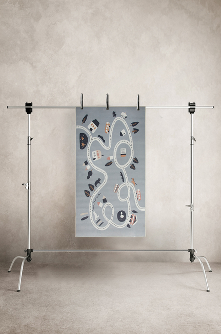 Alice & Fox Gulvtæppe Racerbane 80x150 cm, Grå