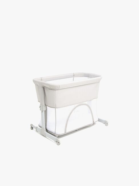 Beemoo CARE 2-i-1 Bedside Crib & Kravlegård, Light Grey