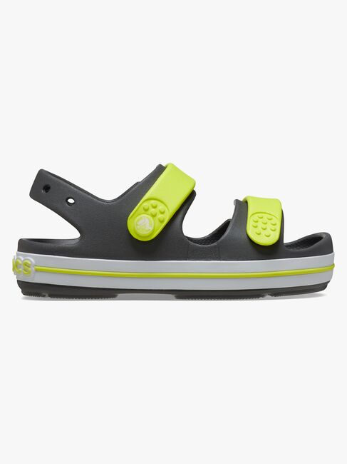 Crocs Crocband Cruiser Kids Sandaler, Slate Grey/Acidity