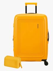 American Tourister Dashpop Kuffert 76-84L & Toilettaske POP, Golden Yellow
