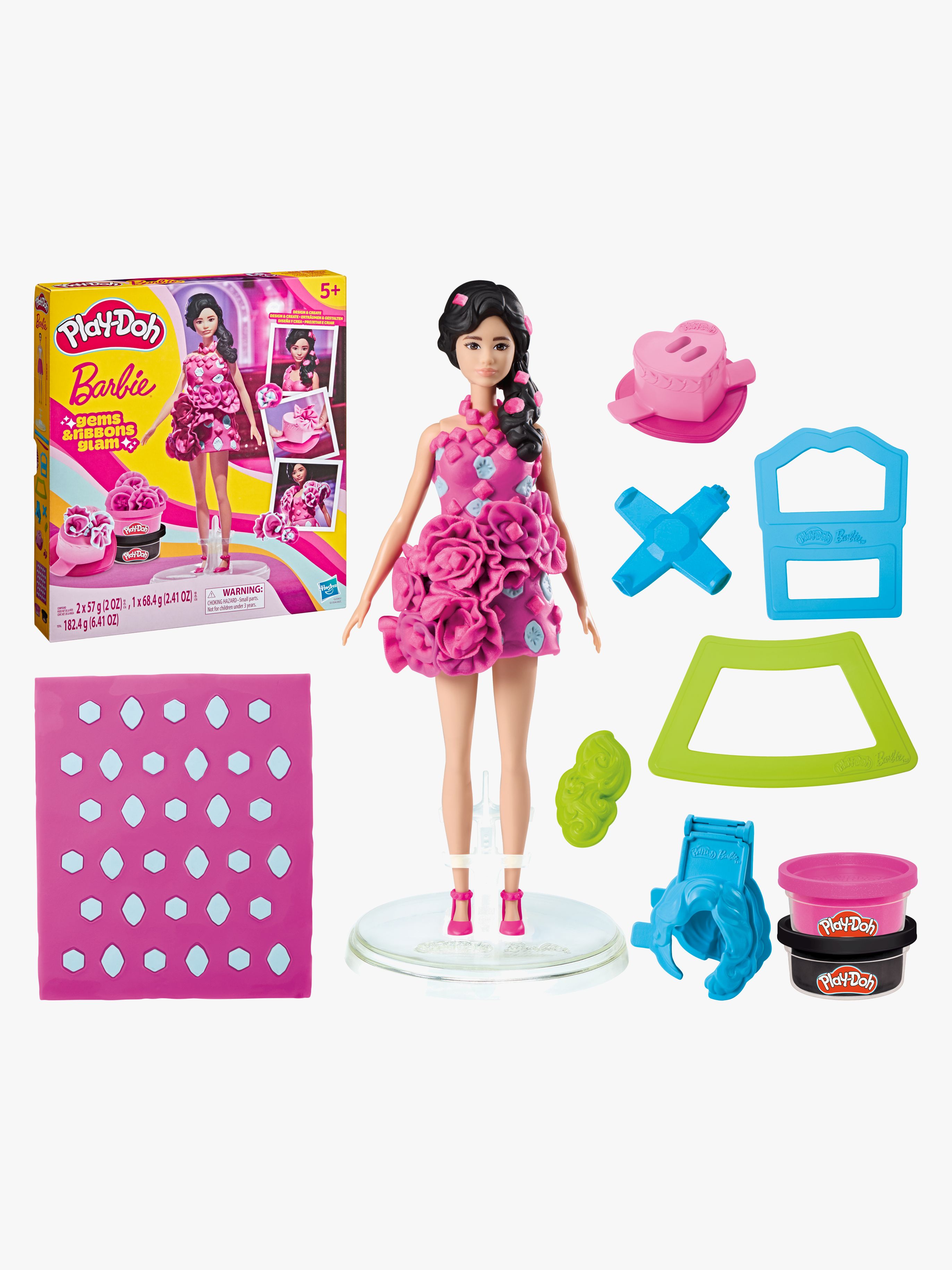 Play-Doh Barbie Modellervoks med Dukke Ædelsten og Rosetter