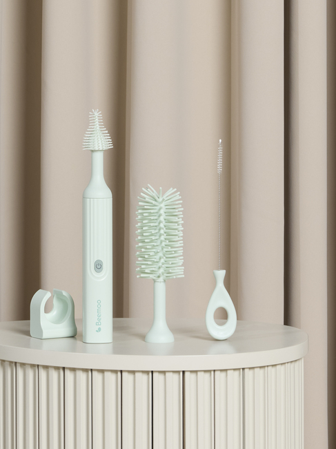 Beemoo CARE Elektrisk Flaskebørste til Sutteflaske, Soft Green