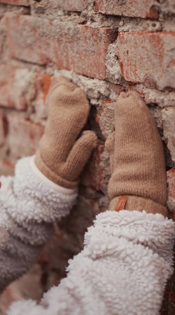 BabyMocs  Strikkede Vanter, Caramel